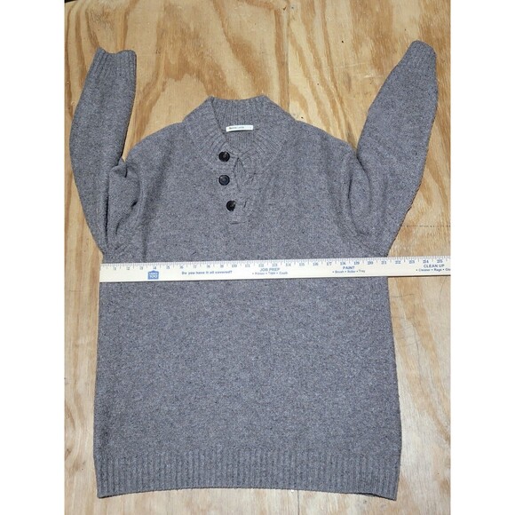 marine layer Textured 1/4 Button-down Pullover adult L Blended Fabric @w - Picture 4 of 7